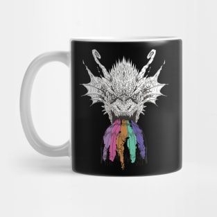 Dragon Roaring Rainbow Mug